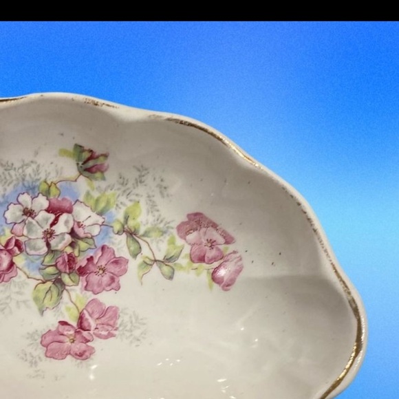 Early 1900’s Bone Floral Porcelain Trinket/Serving  Dishes - Picture 7 of 8